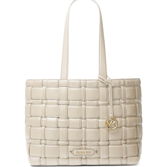 Michael Kors Ivy Medium East West Vegan Leather Tote Bag with wallet - Picture 2 of 12